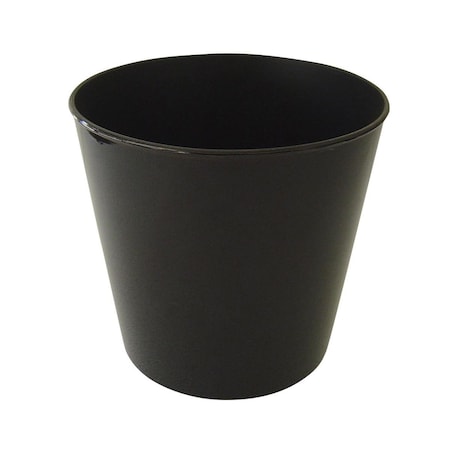 Cheungs 10.5 in. Round Tapered Recycled Plastic Planter, Black PP-100BK